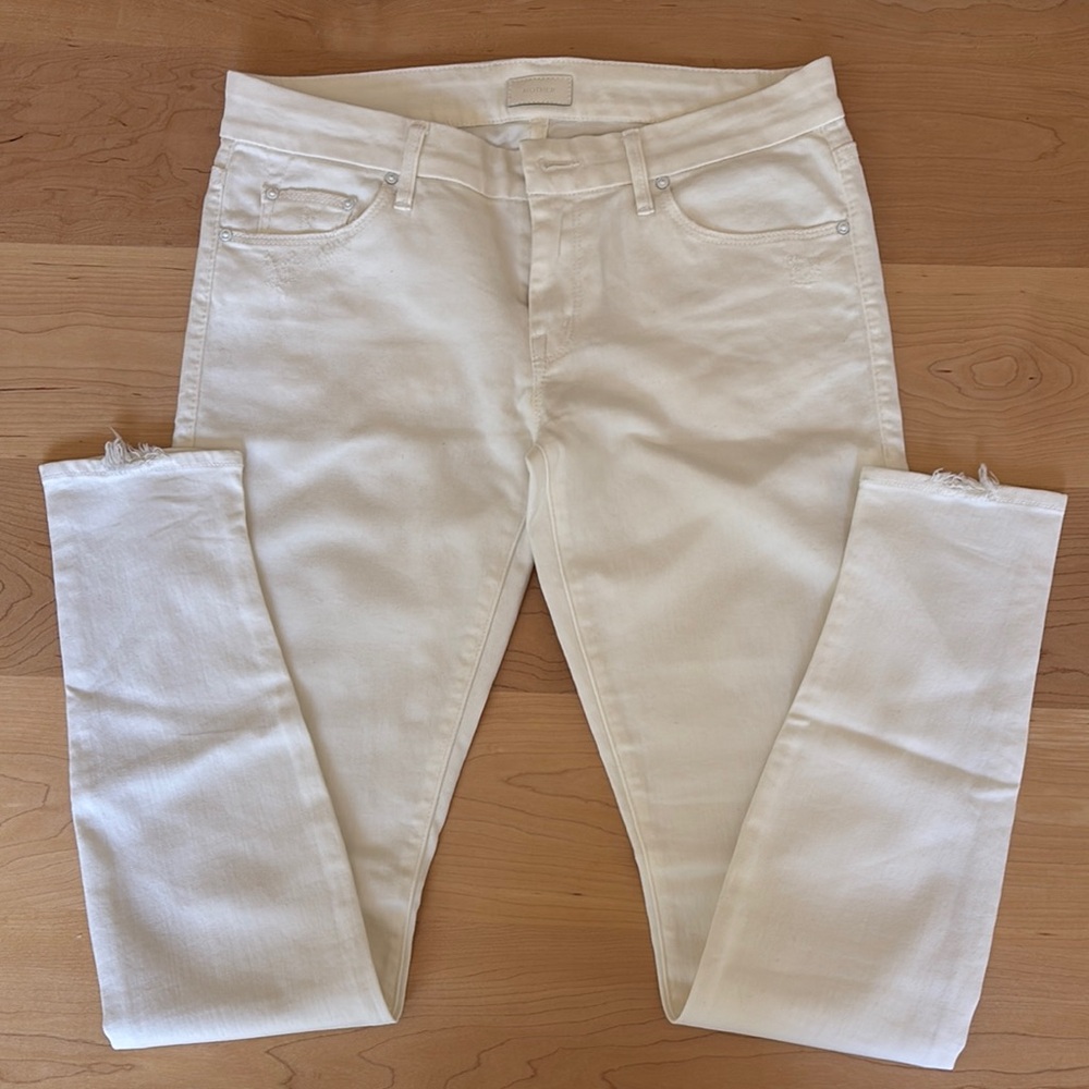 Mother - The Looker white skinny jeans. Size 28. Very lightly worn.
